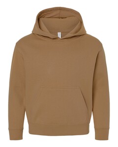 L.A.T. Apparel 2296 Brown-Youth Fleece Hoodie Brown