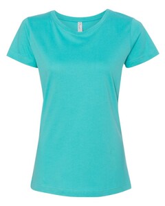 L.A.T. Apparel 3516 Blue-Green-Women's Fine Jersey T-Shirt Blue-Green
