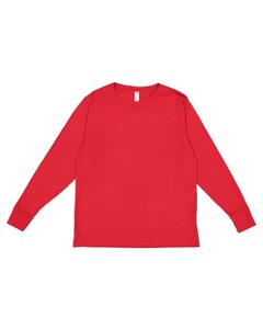 Youth Long Sleeve Fine Jersey T-Shirt Red L.A.T. Apparel 6201 Red