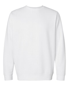 L.A.T. Apparel 6925 White-Elevated Fleece Crewneck Sweatshirt White