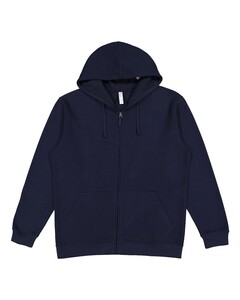 Full-Zip Fleece Hoodie Navy L.A.T. Apparel 6927 Navy
