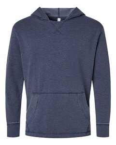 Vintage Wash Fleece Hoodie Navy L.A.T. Apparel 6936 Navy
