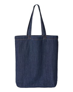 Liberty Bags 7761A Blue-Cotton Denim Gusseted Tote Bag Blue