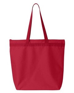 Liberty Bags 8802 Red-Recycled Zipper Tote Red