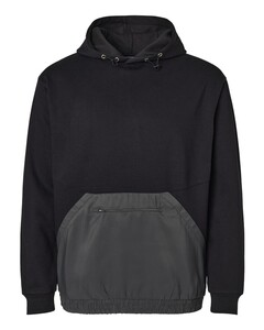 MV Sport 23112 Black-Mixed Media Hoodie Black