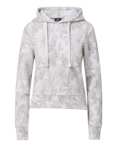 MV Sport W24105 Gray-Women's Maddie Floral Print Hoodie Gray