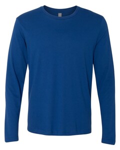 Next Level Apparel 3601 Blue-Premium Fitted Long Sleeve T-Shirt Blue