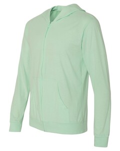 Unisex Sueded Zip T-Shirt Hoodie Green Next Level Apparel 6491 Green