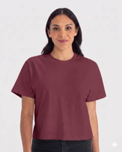 Next Level Apparel 7610 Maroon-Women's Heavyweight Boxy T-Shirt Maroon