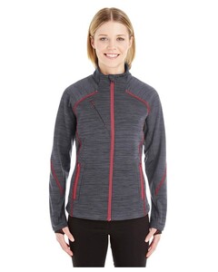 North End 78697 Gray-Women's Flux Mélange Bonded Fleece Jacket Gray