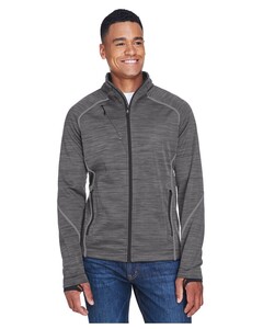 North End 88697 Gray-Flux Mélange Bonded Fleece Jacket Gray