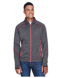 North End 88697 Gray-Flux Mélange Bonded Fleece Jacket Gray