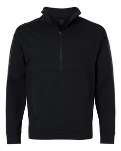 North End NE220 Black-Men's Mantra Half-Zip Ottoman Pullover Black