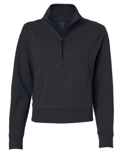 North End NE220W Black-Women's Mantra Half-Zip Ottoman Pullover Black