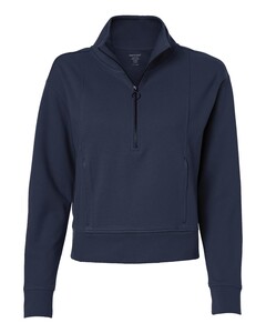 North End NE220W Navy-Women's Mantra Half-Zip Ottoman Pullover Navy