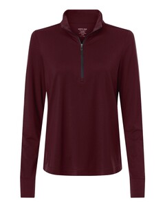 North End NE405W Red-Women's JAQ Stretch Performance Quarter-Zip Red