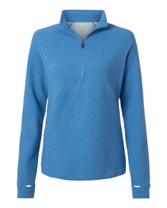 North End NE725W Blue-Women's Spirit Textured Quarter-Zip Pullover Blue
