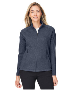North End NE727W Navy-Women's Spirit Textured Full-Zip Navy