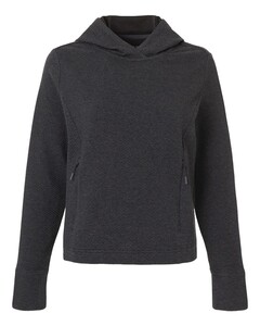 North End NE729W Black-Women's Spirit Textured Hooded Pullover Black