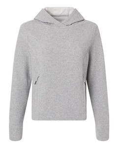 North End NE729W Gray-Women's Spirit Textured Hooded Pullover Gray