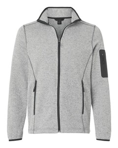 North End NE730 Gray-Men&#x27;s Jasper Full-Zip Fleece Jacket Gray