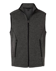 North End NE731 Black-Men's Jasper Jacquard Fleece Vest Black