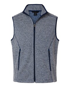 North End NE731 Navy-Men's Jasper Jacquard Fleece Vest Navy