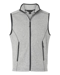 North End NE731 Gray-Men's Jasper Jacquard Fleece Vest Gray