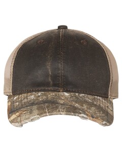 Distressed Camo Mesh-Back Trucker Hat Camo Outdoor Cap HPC500M Camo
