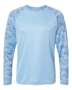 Cayman Camo Performance Long Sleeve T-Shirt Blue Paragon 216 Blue