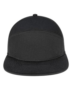 Pukka 7001P Black-Tradesman Hybrid Six-Panel Cap Black