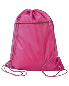 Q-Tees Q135200 Pink-Polyester Cinchpack Pink