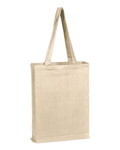 Q-Tees Q800GS Natural-Canvas Gusset Promotional Tote Natural