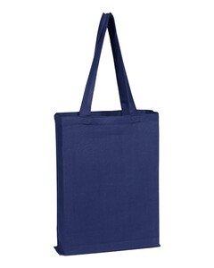 Q-Tees Q800GS Navy-Canvas Gusset Promotional Tote Navy