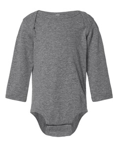 Rabbit Skins 4421 Gray-Infant Fine Jersey Long Sleeve Bodysuit Gray