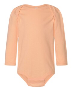 Rabbit Skins 4421 Pink-Infant Fine Jersey Long Sleeve Bodysuit Pink