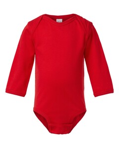 Infant Fine Jersey Long Sleeve Bodysuit Red Rabbit Skins 4421 Red