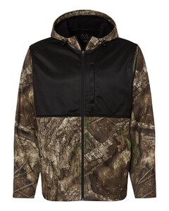 RealTree RT5204 Camo-Unisex Realtree&reg; Performance Colorblocked Full-Zip Hooded Sweatshirt Camo