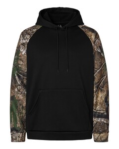 RealTree RT5305 Camo-Unisex Realtree&reg; Performance Colorblocked Hooded Sweatshirt Camo