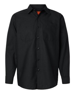 Red Kap SP14 Black-Men's Industrial Long Sleeve Work Shirt Black