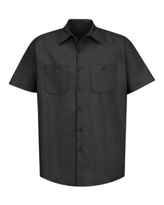 Red Kap SP24 Black-Men's Industrial Short Sleeve Work Shirt Black