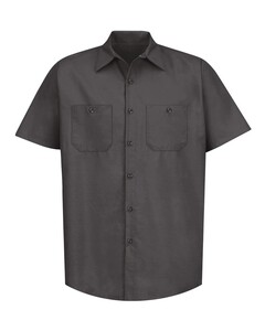Red Kap SP24 Gray-Men's Industrial Short Sleeve Work Shirt Gray
