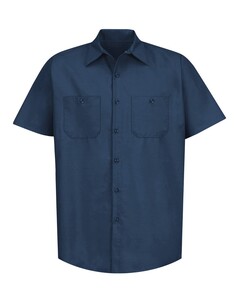 Red Kap SP24 Navy-Men's Industrial Short Sleeve Work Shirt Navy