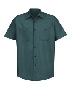 Red Kap SP24 Green-Men's Industrial Short Sleeve Work Shirt Green