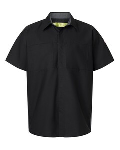 Red Kap SY42 Black-Men's Performance Plus Short Sleeve Shirt With Oilblok Technology Black