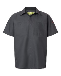 Red Kap SY42 Gray-Men's Performance Plus Short Sleeve Shirt With Oilblok Technology Gray