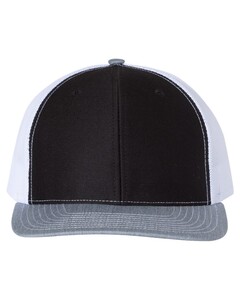 Richardson 112 Black-Adjustable Snapback Trucker Hat Black