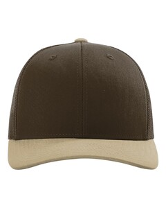 Richardson 112 Brown-Adjustable Snapback Trucker Hat Brown