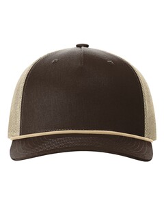Richardson 112FPR Brown-Five-Panel Trucker with Rope Cap Brown
