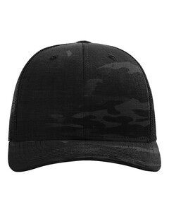 Richardson 112PT Black-Tactical Trucker Cap Black